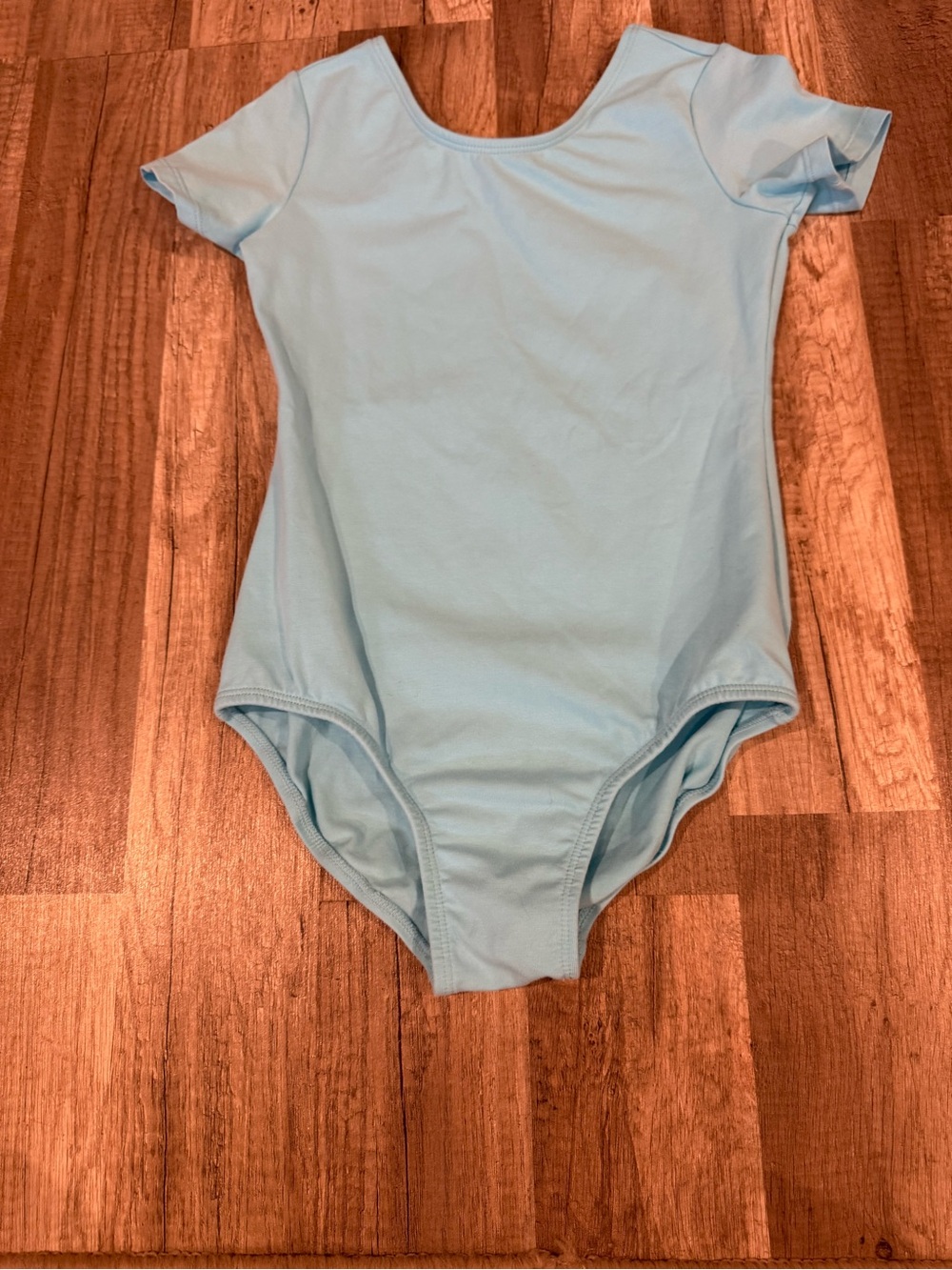Kids Short Sleeve One-Piece Leotard - Light Blue